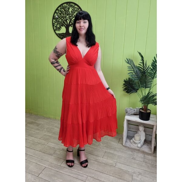 Monroe Midi Dress Red